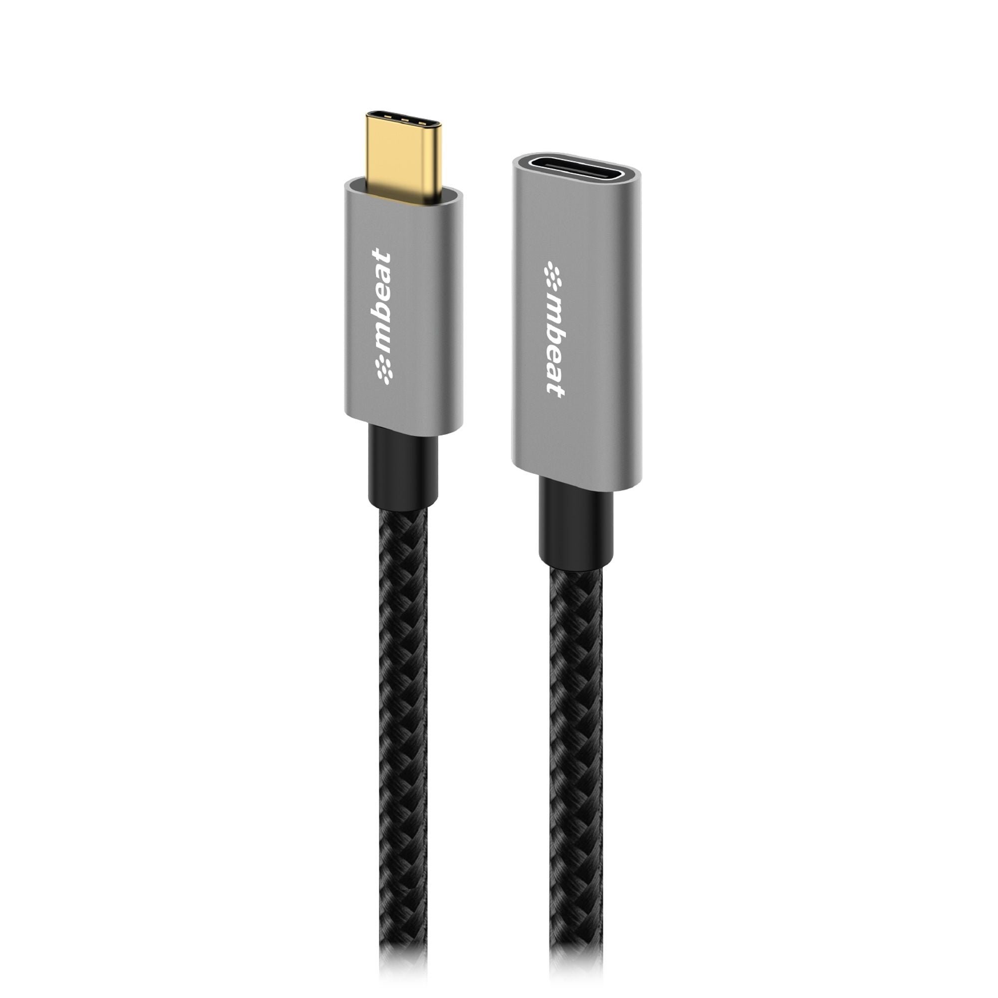 mbeat Tough Link 1m USB 3.2 Gen2 USB-C Extension Cable - Space Grey Video Resolution: Maximum 4K/60Hz mbeat Tough Link 1m USB 3.2 Gen2 USB-C Extension Cable - Space Grey Video Resolution: Maximum 4K/60Hz